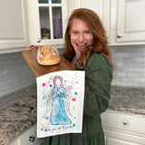 Angel of Faith Tea Towel – Spiritual Decor – Avery's Home