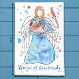 Angel of Gratitude Tea Towel – Thanksgiving Blessing – Avery's Home