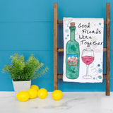 Wine Together Tea Towel – Friendship Gift – Avery's Home