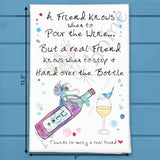 Wine Friend Tea Towel – Funny Bird Gift – Avery's Home