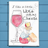 Wine & Cheese Tea Towel – Pairing Humor Gift – Avery's Home