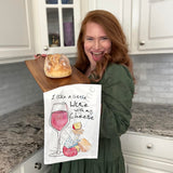 Wine & Cheese Tea Towel – Pairing Humor Gift – Avery's Home