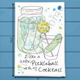 Pickleball Pickle Tea Towel – Drink Humor Gift – Avery's Home