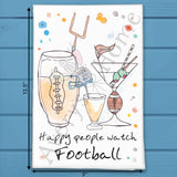 Football Cocktails Tea Towel – Game Day Bar Decor – Avery's Home