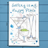 Golf Happy Place Tea Towel – 19th Hole Gift – Avery's Home