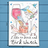 Wine & Birdwatching Tea Towel – Funny Nature Gift – Avery's Home