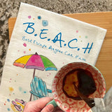 Beach Vacation Tea Towel – Coastal Travel Gift – Avery's Home