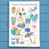 Beach Day Essentials Tea Towel – Summer Gift – Avery's Home