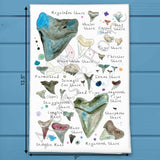 Shark Teeth Names Tea Towel – Collector Chart Gift – Avery's Home