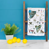 Shark Teeth Names Tea Towel – Collector Chart Gift – Avery's Home