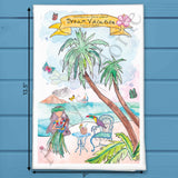 Dream Vacation Tea Towel – Tropical Travel Decor – Avery's Home
