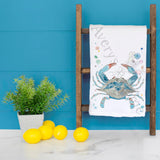 Blue Crab Tea Towel – Coastal Kitchen Gift – Avery's Home