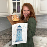 Blue Lighthouse Tea Towel – Seaside Coastal Decor – Avery's Home