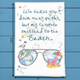 Beach Sunglasses Tea Towel – Vacation Quote Decor – Avery's Home
