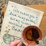 Beach Sunglasses Tea Towel – Vacation Quote Decor – Avery's Home