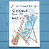 Coconut Cocktail Tea Towel – Funny Beach Gift – Avery's Home