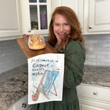 Coconut Cocktail Tea Towel – Funny Beach Gift – Avery's Home