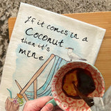 Coconut Cocktail Tea Towel – Funny Beach Gift – Avery's Home