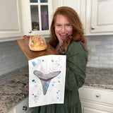 Shark Tooth Souvenir Tea Towel – Ocean Gift – Avery's Home
