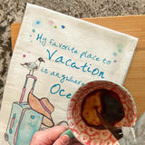 Summer Vacation Tea Towel – Beach Travel Decor – Avery's Home