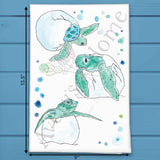 Baby Turtle Eggs Tea Towel – Coastal Nursery Gift – Avery's Home