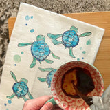 Baby Turtles Walking Tea Towel – Beach Hatch Gift – Avery's Home