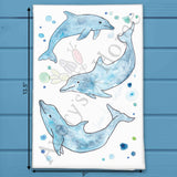 Dolphins Beach Tea Towel – Coastal Animal Gift – Avery's Home