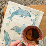Dolphins Beach Tea Towel – Coastal Animal Gift – Avery's Home