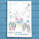 Flip-Flops Tea Towel – Funny Beach Quote Gift – Avery's Home