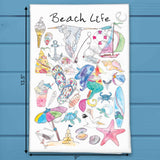 Beach Life Tea Towel – Ocean Lover Gift – Avery's Home