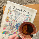 Beach Life Tea Towel – Ocean Lover Gift – Avery's Home