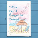 Coffee Beach Margarita Tea Towel – Vacation Mood Gift – Avery's Home