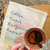 Coffee Beach Margarita Tea Towel – Vacation Mood Gift – Avery's Home