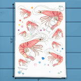 Shrimp Seafood Tea Towel – Coastal Kitchen Gift – Avery's Home