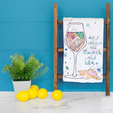 Beach & Wine Tea Towel – Ocean Escape Gift – Avery's Home