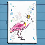 Roseate Spoonbill Tea Towel – Tropical Bird Gift – Avery's Home