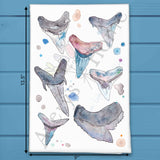 Shark Teeth ID Chart Tea Towel – Collector Gift – Avery's Home