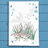 Sandpipers & Beach Grass Tea Towel – Shoreline Decor – Avery's Home