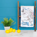 Florida Lighthouses & Wildlife Tea Towel – Illustrated Gift – Avery's Home