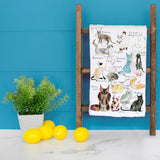 Cat Breeds Tea Towel – Illustrated Feline Gift – Avery's Home