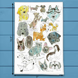 Dog Breeds Tea Towel – Illustrated Canine Gift – Avery's Home