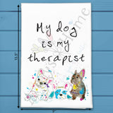 Dog Therapist Tea Towel – Funny Pet Mental Health Gift – Avery's Home