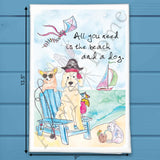 Beach & Dog Love Tea Towel – Ocean Pet Parent Gift – Avery's Home