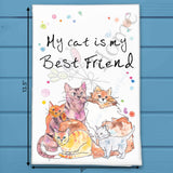 My Cat Best Friend Tea Towel – Whiskered Companion Gift – Avery's Home