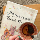 My Cat Best Friend Tea Towel – Whiskered Companion Gift – Avery's Home