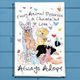 Adopt Don’t Shop Tea Towel – Rescue Pet Gift – Avery's Home