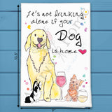 Dog Drinking Buddy Tea Towel – Funny Bar Decor – Avery's Home