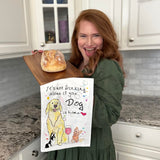 Dog Drinking Buddy Tea Towel – Funny Bar Decor – Avery's Home