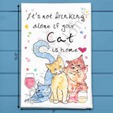 Cat Drinking Buddy Tea Towel – Whimsical Cocktail Gift – Avery's Home
