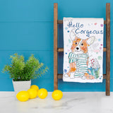 Corgi & Cocoa Tea Towel – Cute Winter Dog Gift – Avery's Home